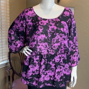 City Chic Peplum Style Blouse sz L